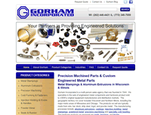 Tablet Screenshot of gorhamincorporated.com